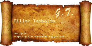 Giller Teobalda névjegykártya